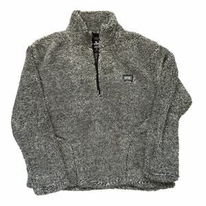 Rip Curl Dark & Stormy II Fleece 1/4 Zip Pullover Large NWT Sherpa Cozy Coastal